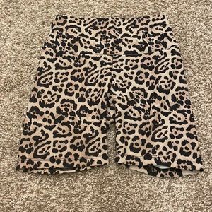 SKATIE leopard print biker shorts size small